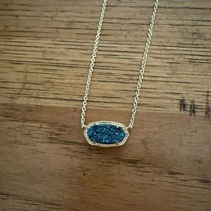 Kendra Scott blue drusy necklace